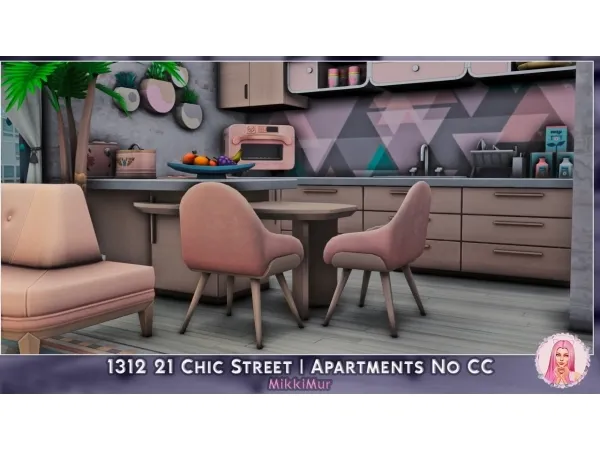 Mix 1312 21 Chic Stree Sims 4 Dream Home Decorator No by simsfinds - The Sims 4 Custom Content