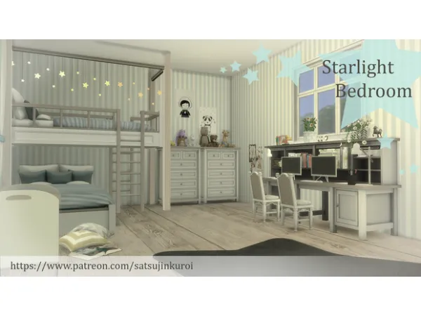 Mix Starlight Bedroom by satsujin - The Sims 4 Custom Content