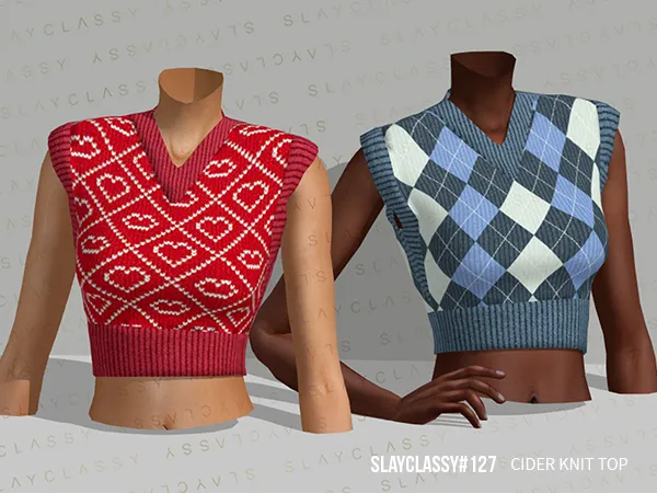 Alpha SC127 CIDER KNIT TOP by slayclassy - The Sims 4 Custom Content