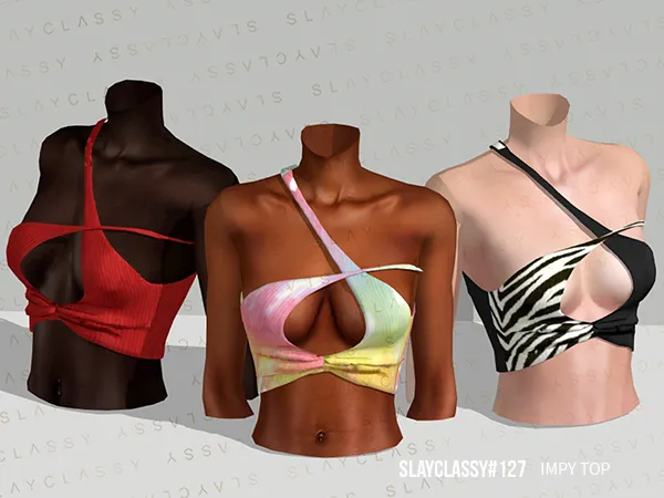 Alpha SC127 IMPY TOP by slayclassy - The Sims 4 Custom Content