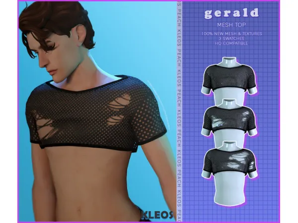 Alpha MYOBI gerald meshtop by simsfinds - The Sims 4 Custom Content