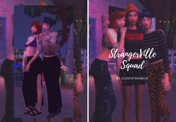 Maxis Match StrangerVille Squad Collection by lumslums - The Sims 4 Custom Content
