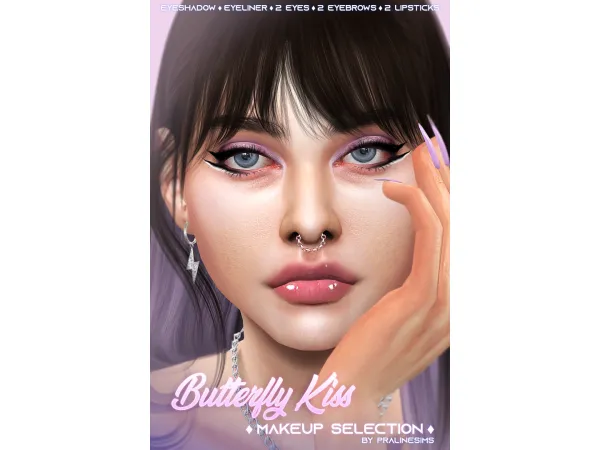 BUTTERFLY KISS Makeup Selection by Pralinesims