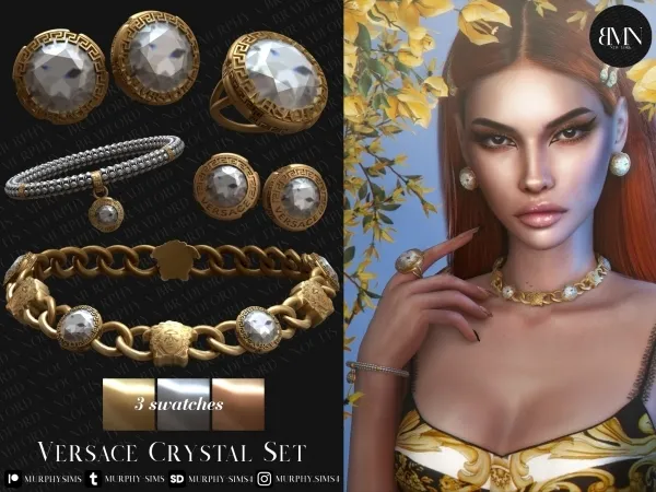 Alpha Versace Crystal Set by bradford - The Sims 4 Custom Content