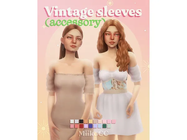 Maxis Match Vintage accessory sleeves by Miiko - The Sims 4 Custom Content