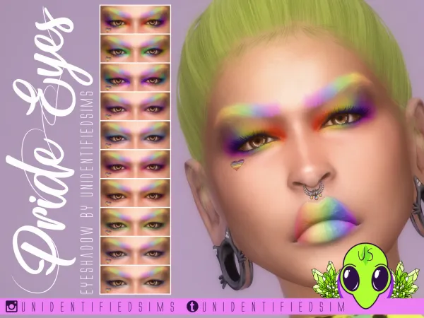 Alpha Pride Eyeshadow by unidentifiedsims - The Sims 4 Custom Content