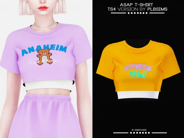 Alpha Asap T Shirt by plbsims - The Sims 4 Custom Content