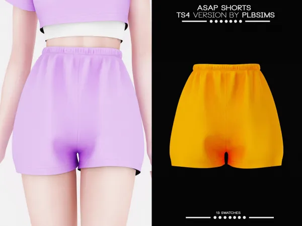Alpha Asap Shorts by plbsims - The Sims 4 Custom Content