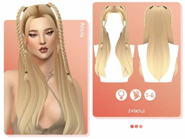 Maxis Match EnriqueS4 Alicia Hairstyle by enriques4 - The Sims 4 Custom Content