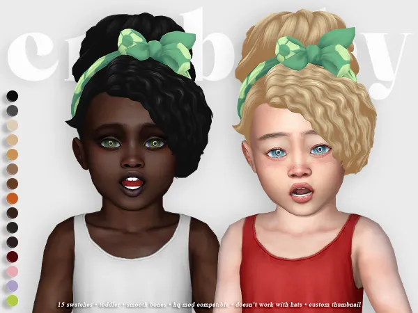 Alpha crybaby hot days hair (imvikai) by crybaby - The Sims 4 custom content