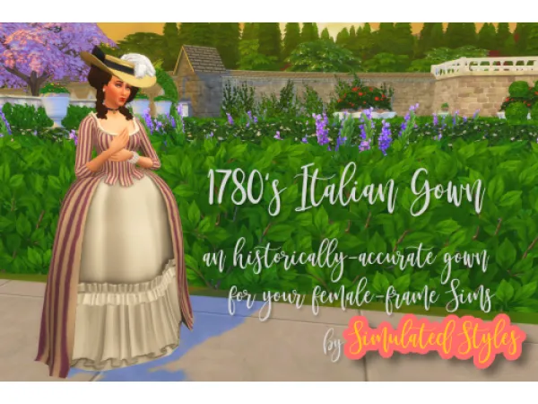Maxis Match 1780S Italian Gown by simsfinds - The Sims 4 Custom Content