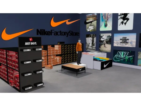 Mix Nike Factory Store Stuff by billls4cc - The Sims 4 Custom Content
