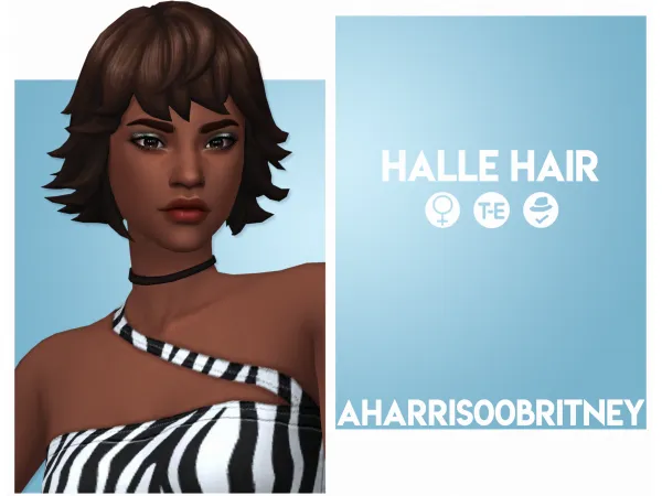 Maxis Match Halle Hair by simsfinds - The Sims 4 Custom Content