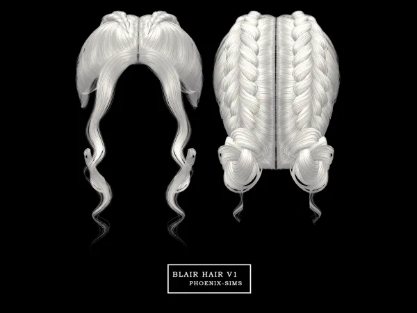 Alpha Blair Hair V1 - The Sims 4 Custom Content