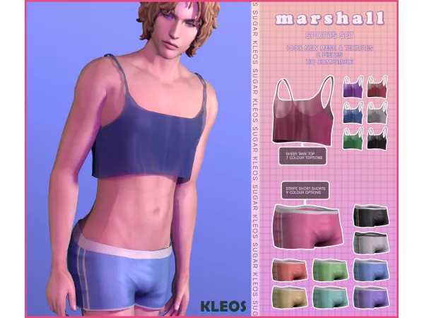 Alpha PEACH REWARD Marshall Sports Set by Kleos Sims - The Sims 4 Custom Content