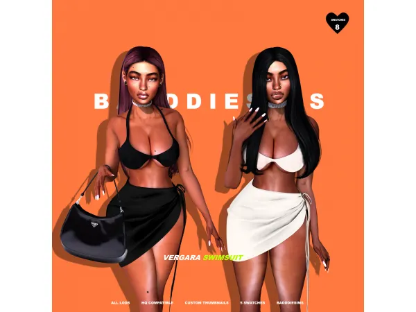 Alpha VERGARA SWIMSUIT by simsfinds - The Sims 4 Custom Content