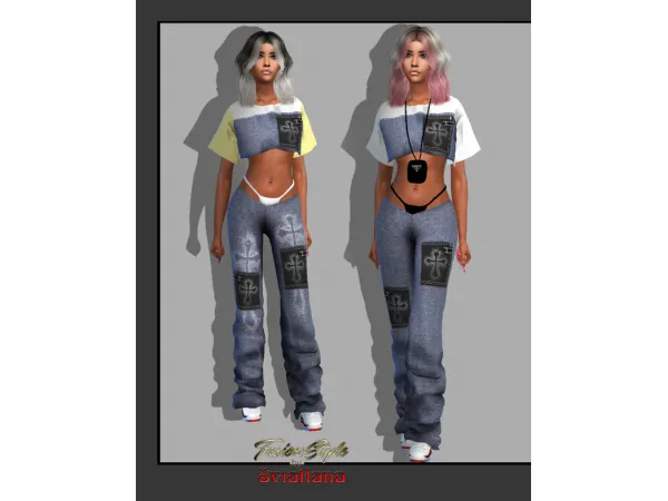 Alpha Crop top by fusionstylesims4 - The Sims 4 Custom Content