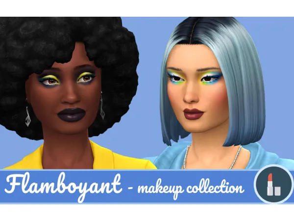 Maxis Match Flamboyant Summer makeup collection by FrenchieSimGirl - The Sims 4 Custom Content