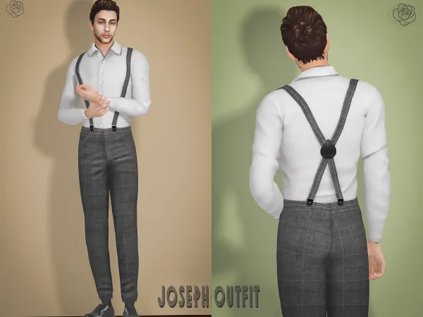 Alpha Joseph Outfit BRsims by bluerose-sims - The Sims 4 Custom Content