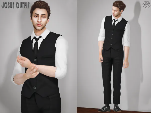 Alpha Josue Outfit BRsims by bluerose-sims - The Sims 4 Custom Content