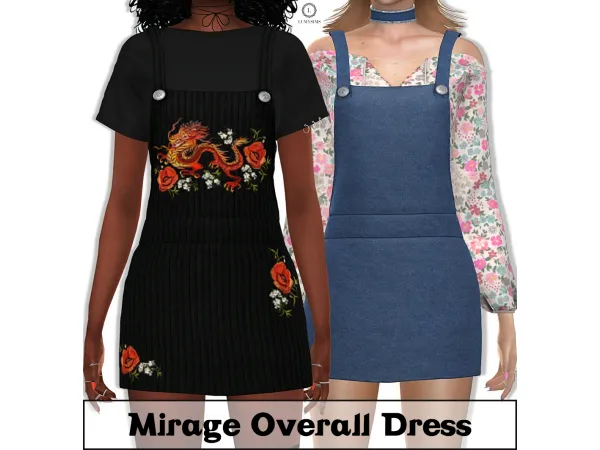 Alpha Mirage Overall Dress - The Sims 4 Custom Content