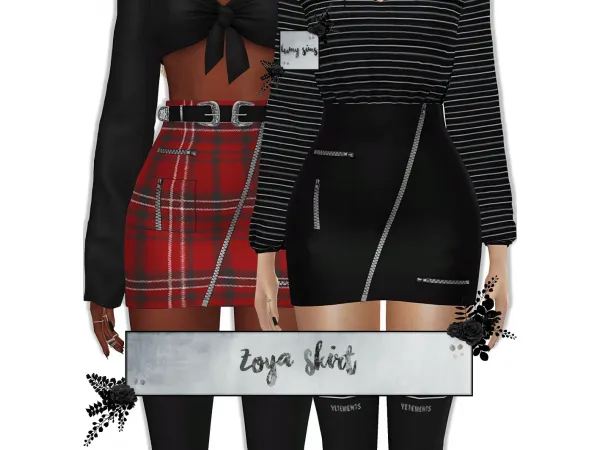Alpha Zoya Skirt by lumysims - The Sims 4 Custom Content