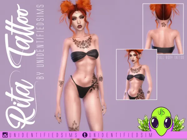 Mix Rita Tattoo by unidentifiedsims - The Sims 4 Custom Content