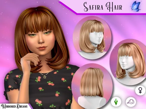 Maxis Match SAFIRA HAIR (NOW FREE) by mirroreddreamscc - The Sims 4 Custom Content