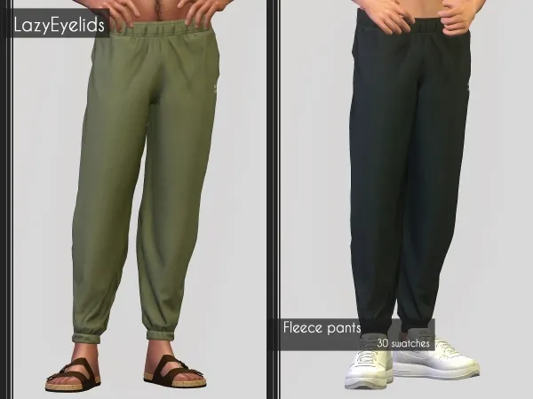 Alpha Fleece pants by lazyeyelids - The Sims 4 Custom Content