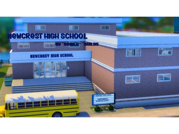 Maxis Match Newcrest High School - The Sims 4 Custom Content