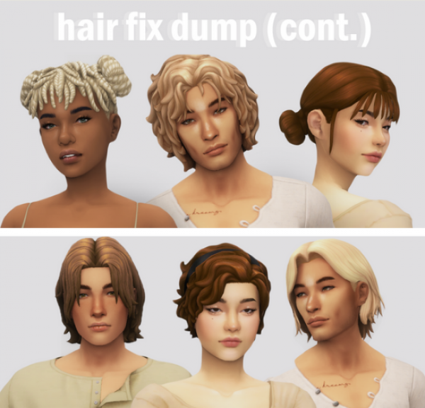 Maxis Match another hair fix dump by simsfinds - The Sims 4 Custom Content