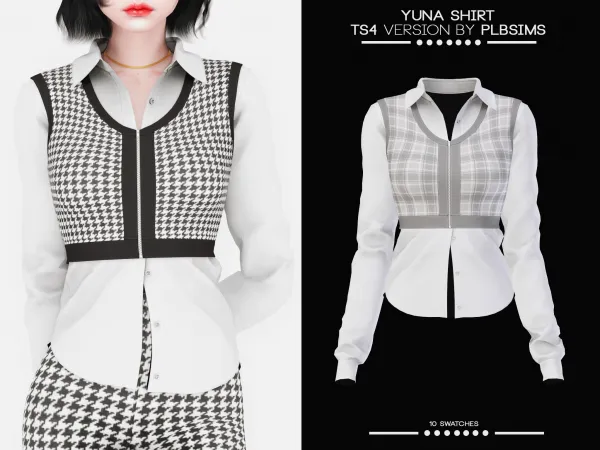 Alpha Yuna Shirt by plbsims - The Sims 4 Custom Content