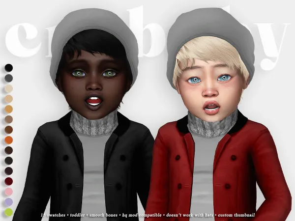 Alpha crybaby psycho hair (stealthic) toddler m by crybaby - The Sims 4 Custom Content