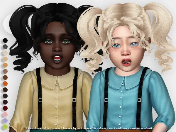 Alpha crybaby cream soda hair (newsea) toddler f by crybaby - The Sims 4 Custom Content