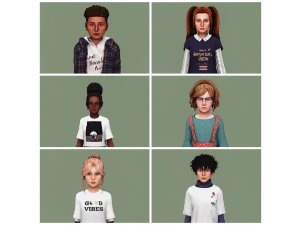 Mix Kids Sim Download by simsfinds - The Sims 4 Custom Content