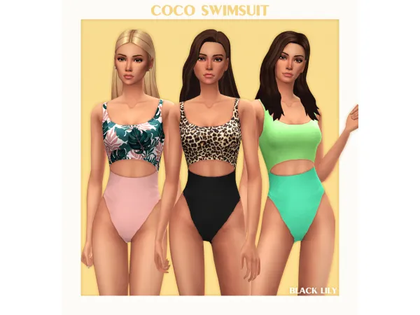 Maxis Match Coco Swimsuit by simsfinds - The Sims 4 Custom Content