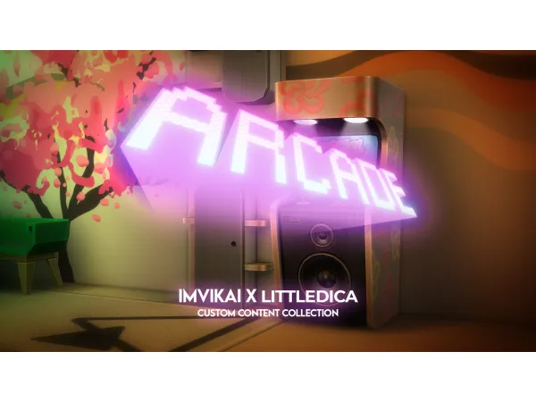 Maxis Match IMVIKAI X Littledica The ARCADE Collection by littledica - The Sims 4 Custom Content