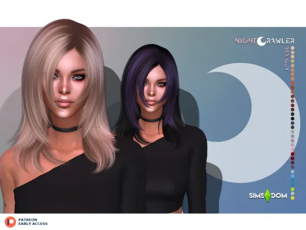 Alpha nightcravler bad boy hair (unisex) by nightcrawler - The Sims 4 Custom Content