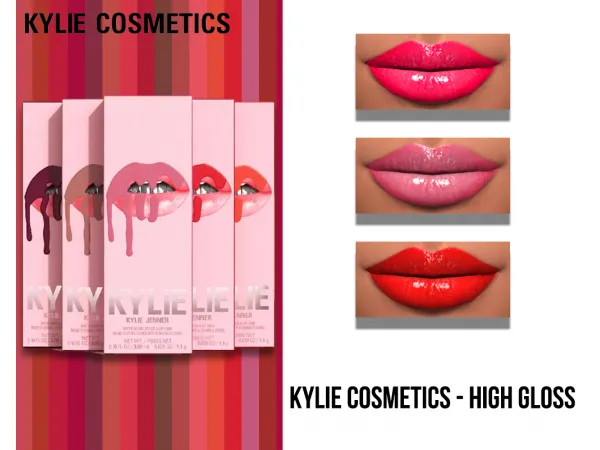 Mix KYLIE COSMETICS HIGH GLOSS by fifthscreations - The Sims 4 Custom Content