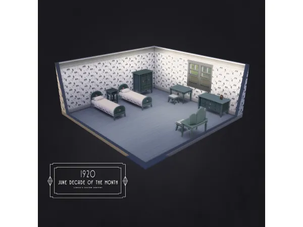 Maxis Match 1920 Bedroom Set by simsfinds - The Sims 4 Custom Content