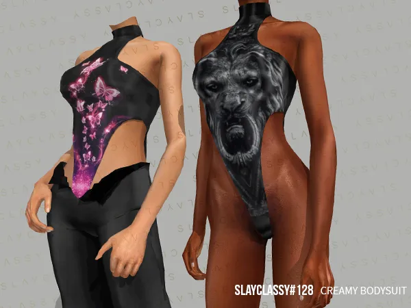 Alpha SC128 CREAMY BODYSUIT by slayclassy - The Sims 4 Custom Content