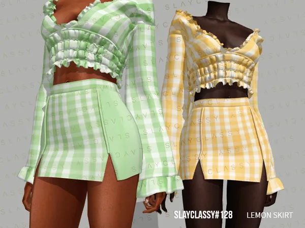 Alpha SC128 LEMON SKIRT - The Sims 4 Custom Content