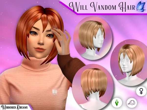 Maxis Match WILL VANDOM HAIR by mirroreddreamscc - The Sims 4 Custom Content