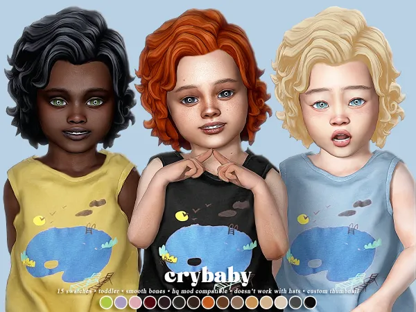 Maxis Match crybaby valen hair (okruee) toddler by crybaby - The Sims 4 Custom Content