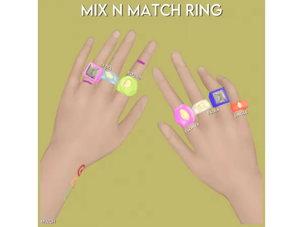 Alpha Mix n Match Ring by simsfinds - The Sims 4 Custom Content