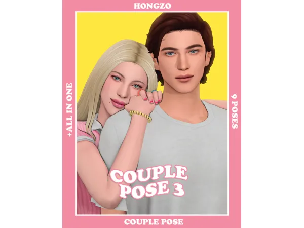 Mix [HONGZO] COUPLE POSE 3 by simsfinds - The Sims 4 Custom Content
