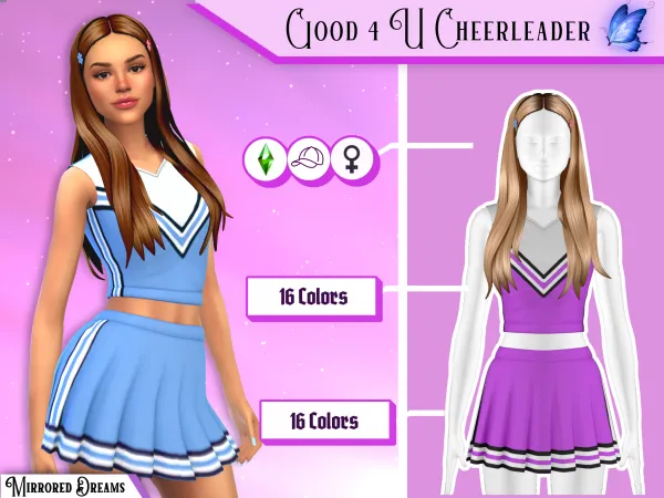 Alpha GOOD 4 U CHEERLEADER (NOW FREE) by mirroreddreamscc - The Sims 4 Custom Content