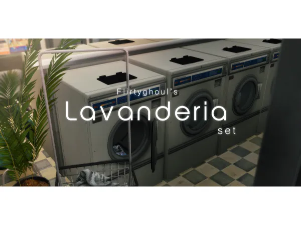 Mix Lavanderia Set by flirtyghoul - The Sims 4 Custom Content