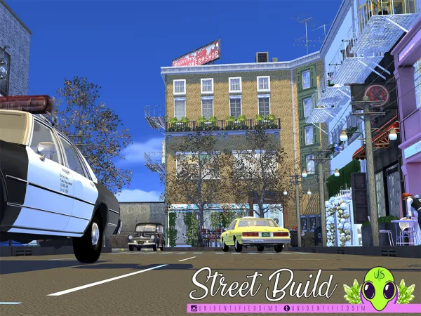 Alpha City Street Build - The Sims 4 Custom Content
