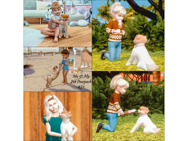 Maxis Match 21 Me My Pet Posepack - The Sims 4 Custom Content